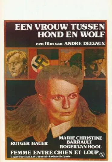 Kobieta między psem i wilkiem