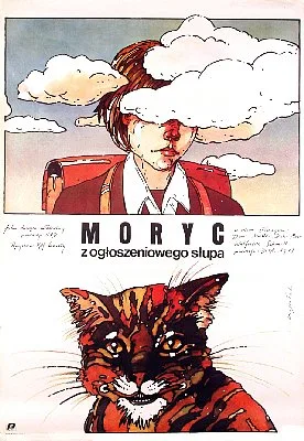 Moryc z ogłoszeniowego słupa
